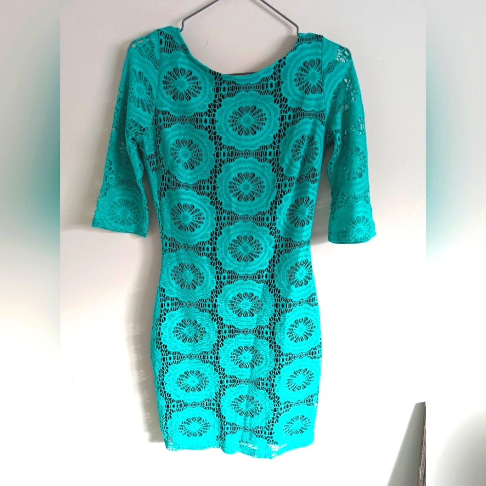 Teal Mini Dress